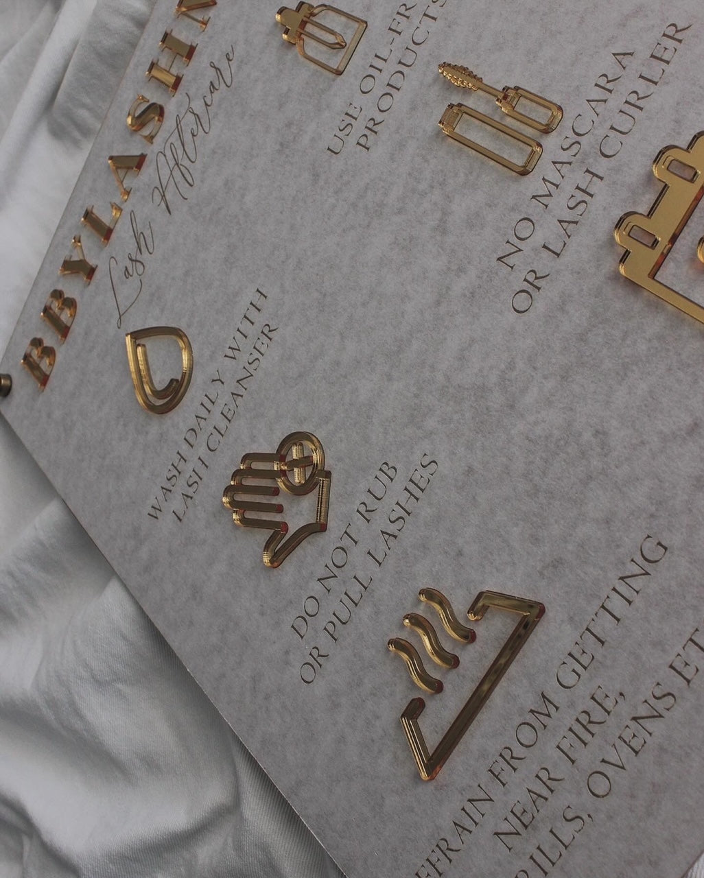 Custom Lash Aftercare Sign