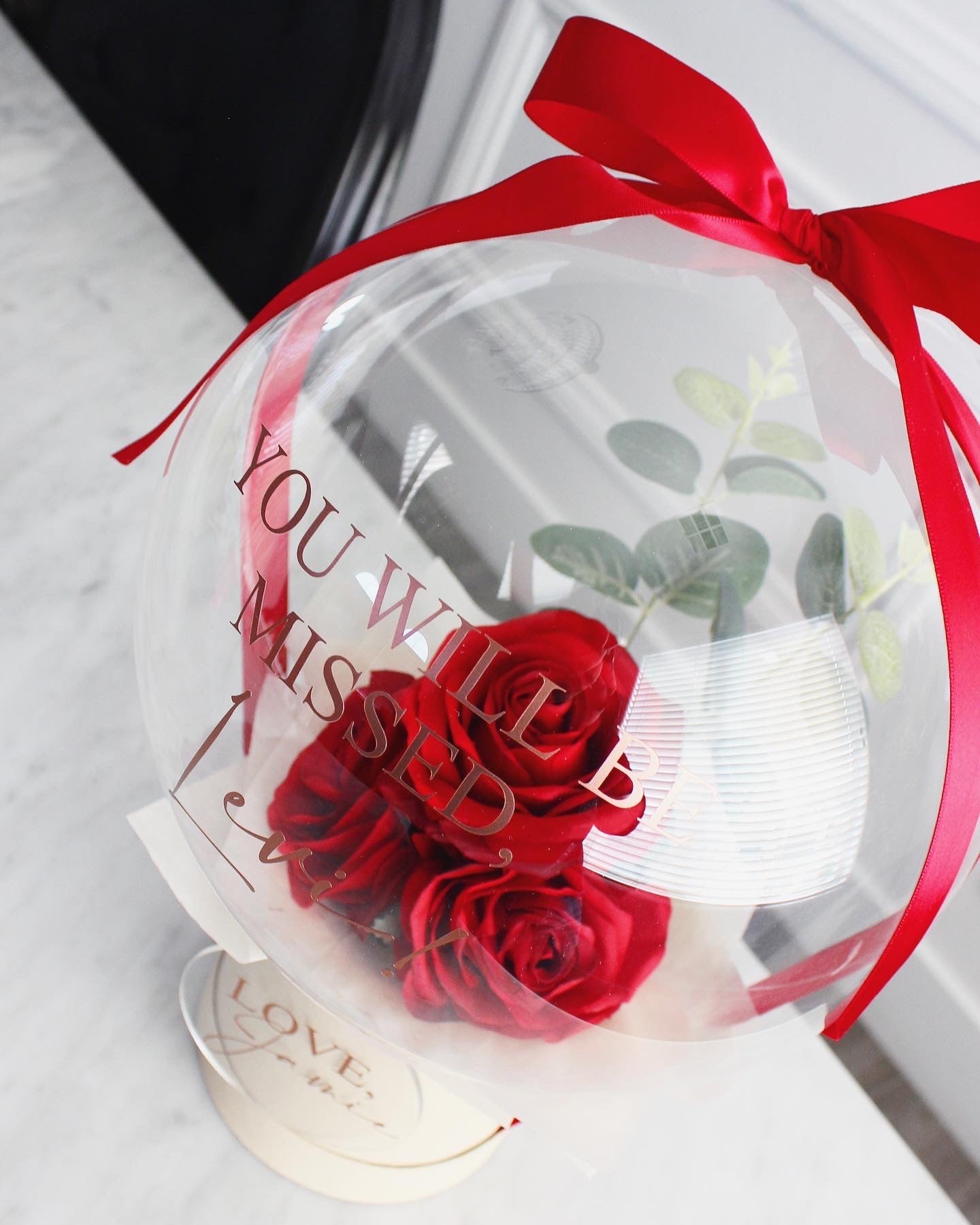 Red Roses in a Bubble