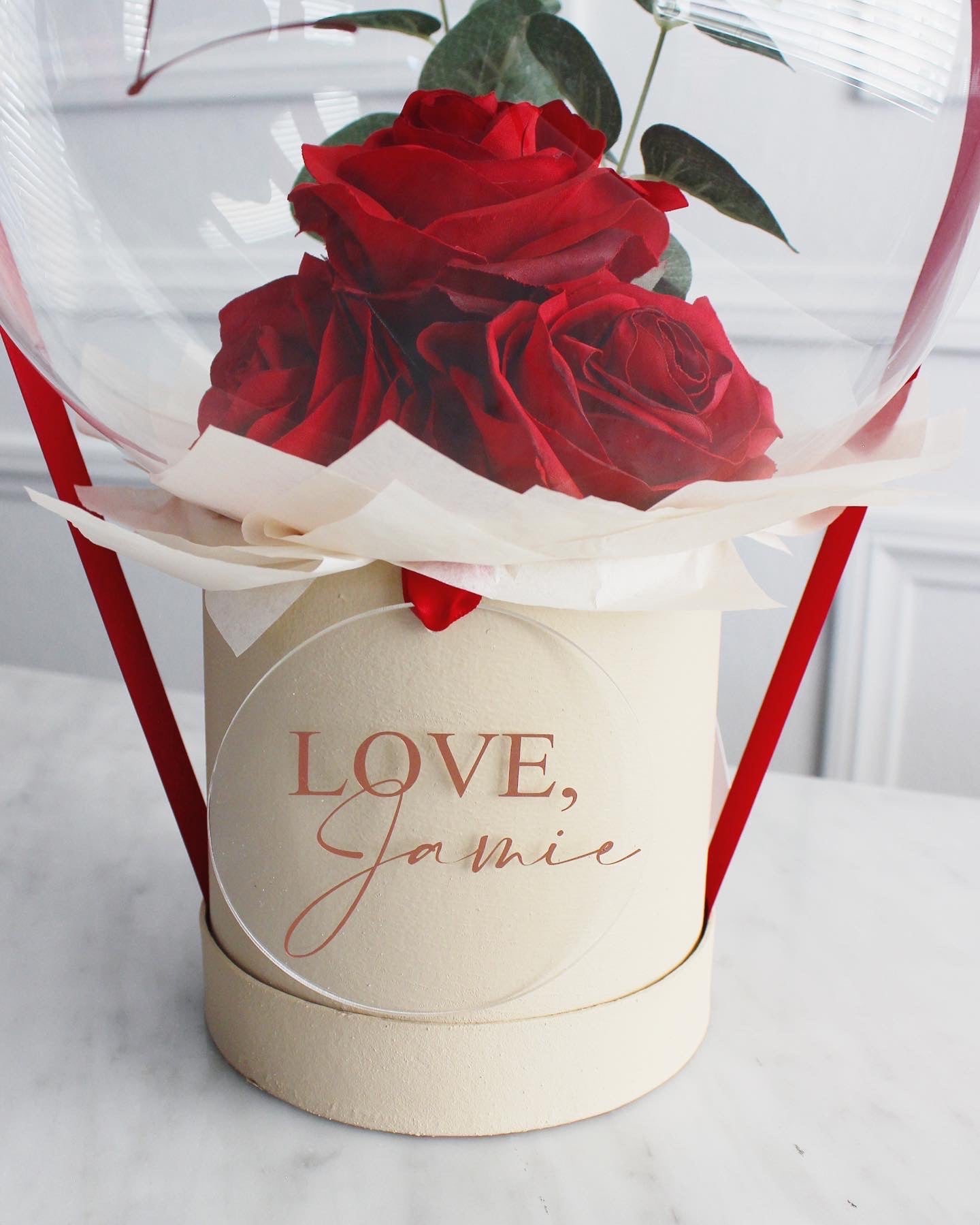 Red Roses in a Bubble