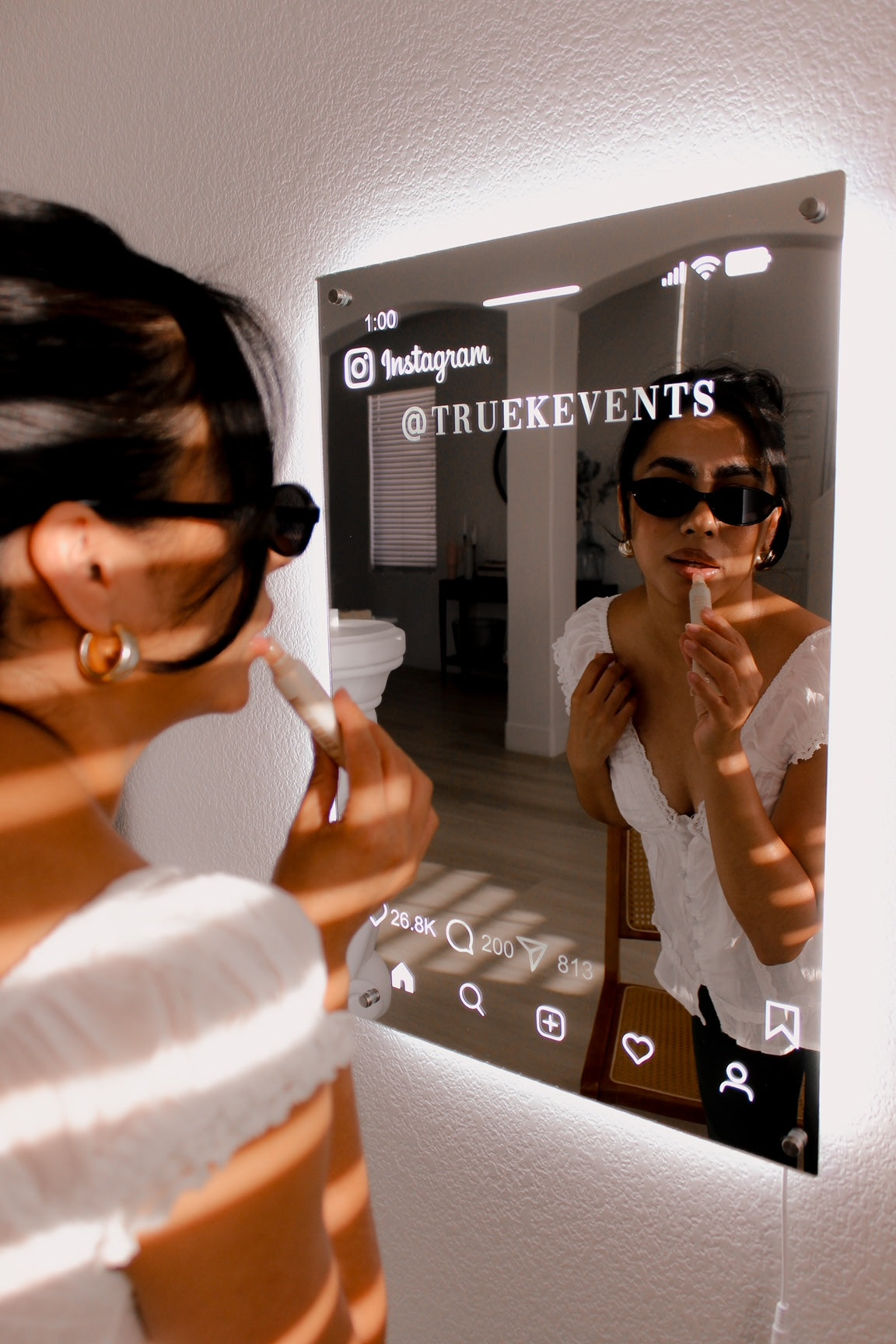 The INSTA MIRROR POST MIRROR / SIGN