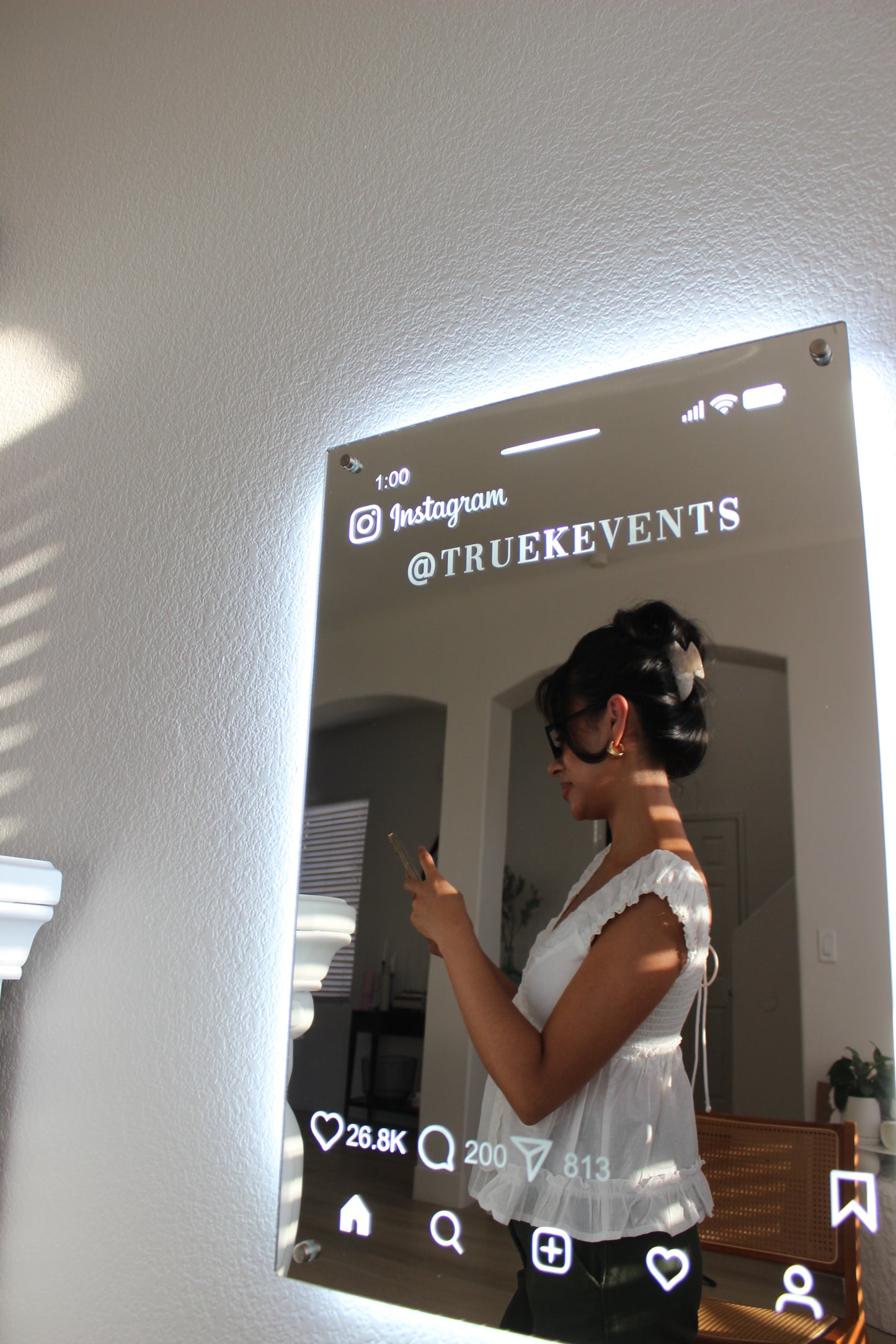 The INSTA MIRROR POST MIRROR / SIGN