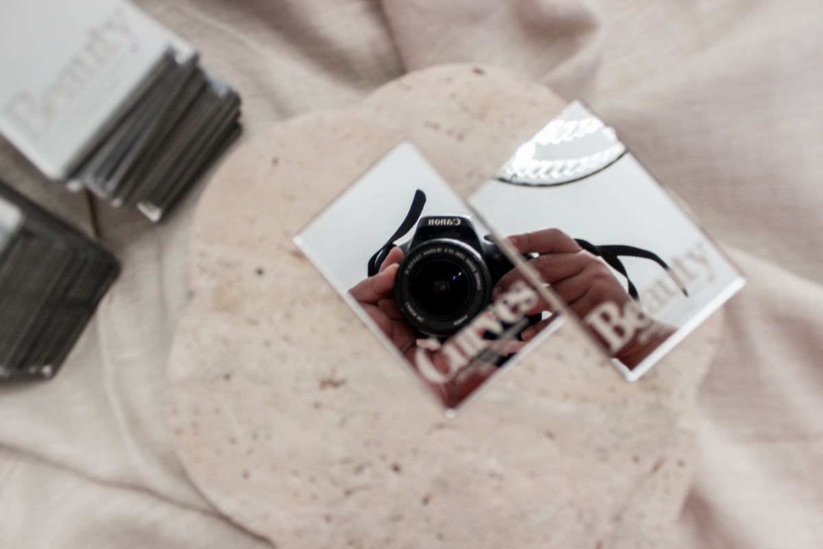 Signature Engraved Mirror (Minimum order of 10; $1.90 Each)