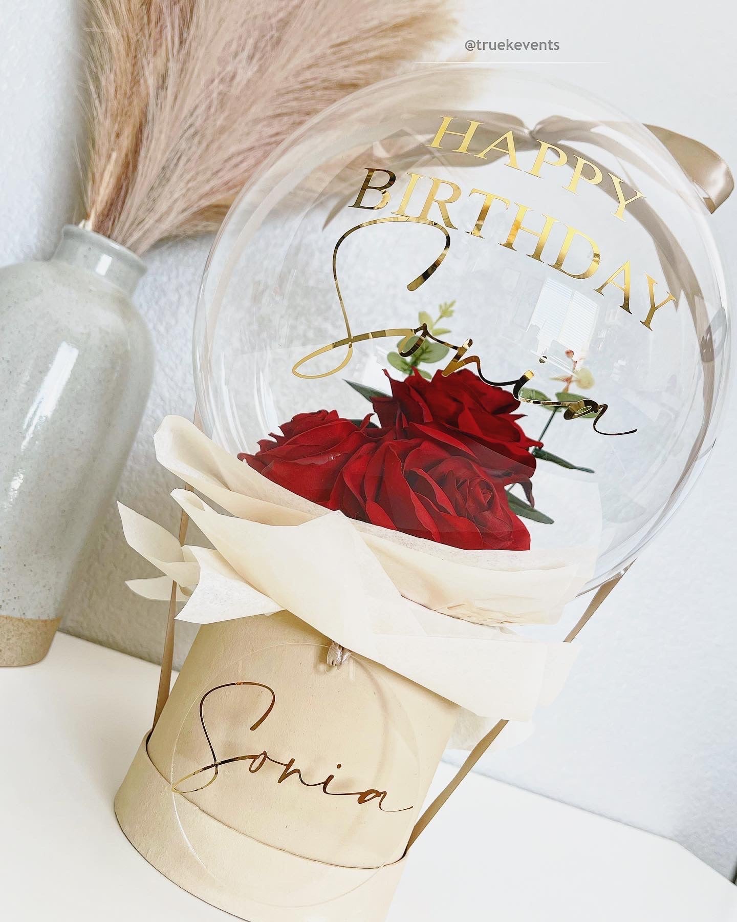 Red Roses in a Bubble